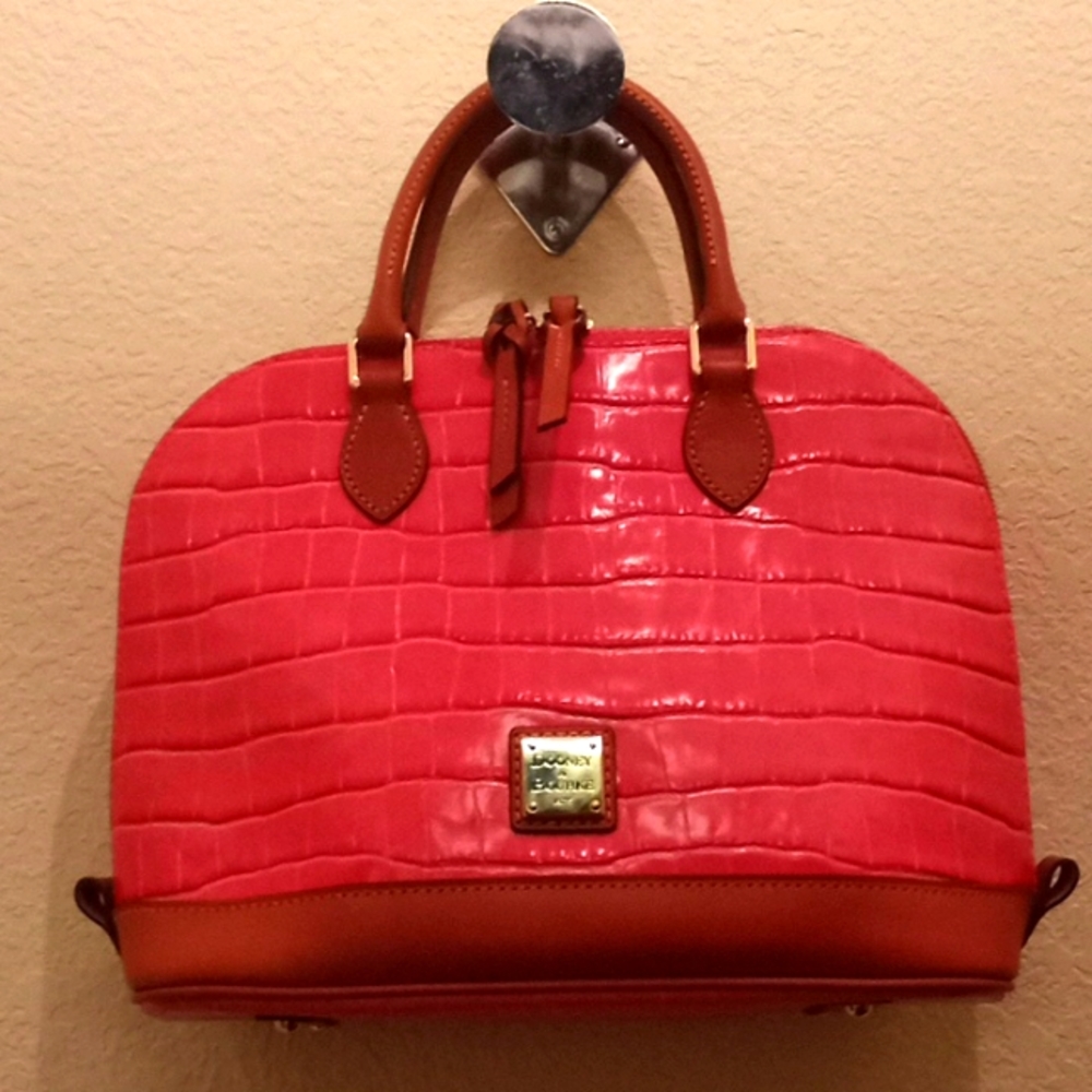 Dooney & Bourke Zip Zip Satchel Leather Handbag π - Picture 9 of 16